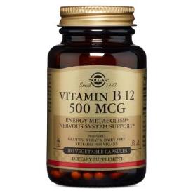 Solgar® VITAMINE B12 500MG Vegetable Capsules - Farmacia Greke